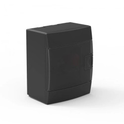 Rozdzielnica natynkowa 4-modułowa 140x173x104mm czarna dymna 600.001.400 HOROZ ELECTRIC