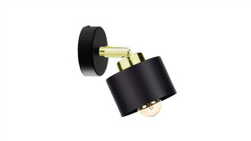 Kinkiet Nowoczesny 1Xe27 Simply Black/Gold