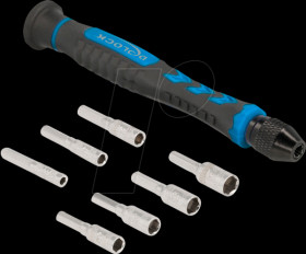 90551 Screwdriver set, 8 pieces, hex head, hollow shaft, 2.5 - 5.5 mm