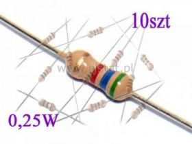 Rezystor węglowy 220 kOhm 0,25W ( min. x10szt)