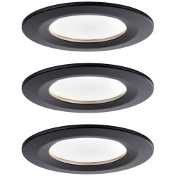 Paulmann 94473 LED Recessed Light Set 18W Matte Black 3-Piece