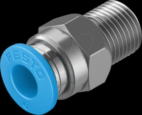 153002 Screw connection, straight, with external hexagon R1/8 &lt;&gt; dia. 6