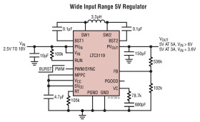 18V, 5A Synchronous Buck-Boost DC/DC Converter