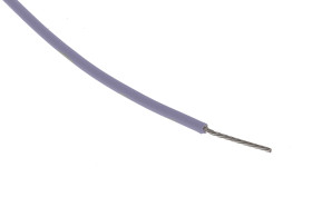 Przewód montażowy 0,08mm² Fioletowy RS PRO PTFE 28 AWG 300 V dł. 100m 7/0,12 mm 200°C BS 3G 210:1996