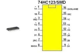 Układ cyfrowy 74HC123/SMD