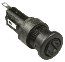 Oprawa bezpiecznikowa montowana w tablicach Montaż panelowy rozmiar: 5 x 20mm 10A 250V ac Lutowie Bulgin