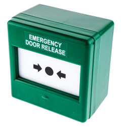 Ostrzegacz zbijanej szybki alarmowej Szkło W budynkach Zielony Ostrzegacz ze zwalnianiem awaryjnym