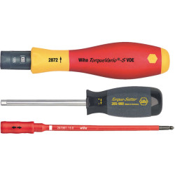 Wiha 26625 TorqueVario&#xAE;-S VDE Torque Screwdriver 0.6-2.0Nm 3-pc