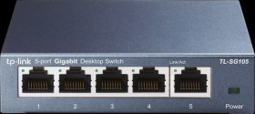 TL-SG105 5-port Gigabit desktop switch, metal enclosure