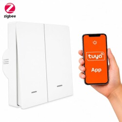 Włącznik światła 2obw. Zigbee Tuya bez N Moes