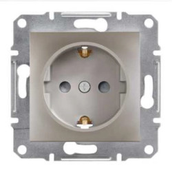 ASFORA Gniazdo pojedyncze SCHUKO z przesł. bez ramki brąz EPH2900269