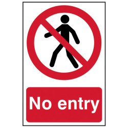 Scan 0600 No Entry - PVC 200 x 300mm