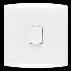 Włącznik światła, 10A, 220 → 250V, 1-przyciskowy, 1-biegunowy, IP2X, Contactum