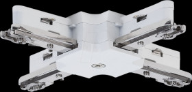 97687 URail X-piece connector, 104x104 mm, max. 1000 W, white