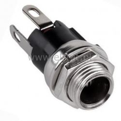 Gniazdo DC 2,1 / 5,5 przykręcane do obud. metal