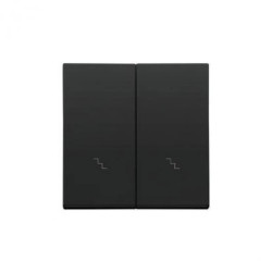 Simon 55 Klawisz podwójny z piktogramami schody do: SW6/2WM Czarny mat TKW6/2/149