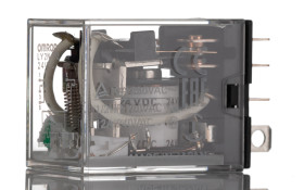 Przekaźnik monostabilny 24V dc DPDT Omron 900mW, Wciskane 650 Ω