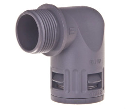 Dławnica kątowa do węża osłonowego PG16 IP68 SILVYN KLICK 90 stopni 16 szara 61801040 /50szt./