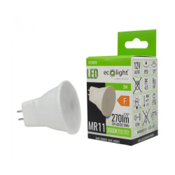Żarówka LED MR11 12V 3W 270Lm 3000K biała ciepła / EcoLight EC79078