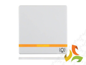 BERKER Q.1/Q.3/Q.7 Klawisz pojedynczy "światło" z podświetleniem 2 soczewkami biały aksamit 16216079 HAGER