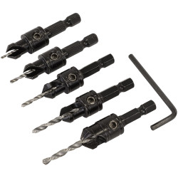 Sealey CSSET5 Countersink Drill Bit Set 5pc