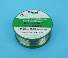 Sn99,3Cu0,7 Q 0,25 100g SPOIWO BEZOŁOW.