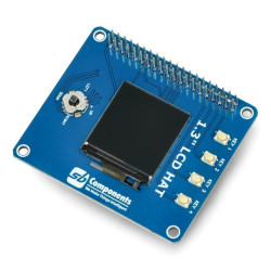 Nakładka HAT z wyświetlaczem LCD 1,3'' 240x240px do Raspberry Pi - SB Components SKU21864