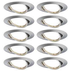 Paulmann 93399 LED Recessed Light GU10 Brushed Iron Robust Spotlights