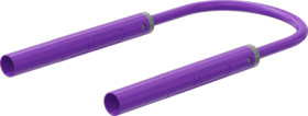 Safety measuring lead with (4 mm lamella plug, straight) to (4 mm lamella plug, straight), 0.5 m, purple, PVC, 2.5 mm², CAT II,
