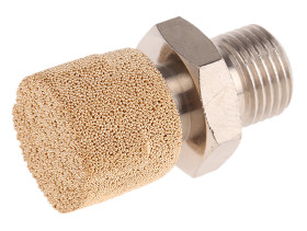 Tłumik hałasu , G 1/8 męskie Gwintowany 1/8 in Mosiądz, brąz spiekany Legris