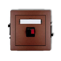 DECO Gniazdo głośnikowe pojedyncze brązowy metalik 9DGG-1