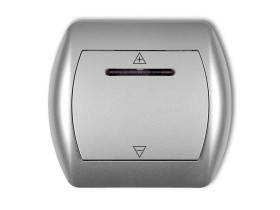 TREND Sterownik roletowy sterowany dotykiem i dowolnym pilotem srebrny metalik 7SR-1 KARLIK