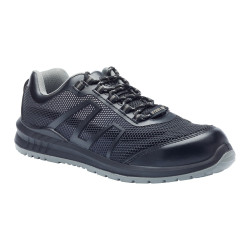 Trainer Shoe Black Lace Up Steel Toe Cap