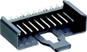 Pin header, 5 pole, pitch 2.5 mm, angled, black, 2,5 MSFW 05