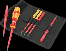 05006604001 Schraubendrehersatz, Wechselklingen, Kraftform Kompakt VDE, 7-tl