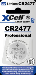 148263 Lithium button cell CR2477, 1-unit blister pack