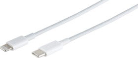 Charging cable, USB plug type C to plug, 8 pole, 1 m, white, BYB-5-13M5248
