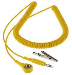 Przewód uziemiający ESD Przewód uziemiający EN61340-5 Tak RS PRO 2mΩ