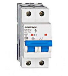 Wyłącznik instalacyjny 6kA, C 63A, 2P Seria AMPARO