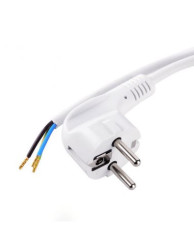 KABEL ZASILAJĄCY ZALEWANY 3x0,75 1,5m BIAŁY