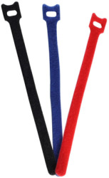 Cable tie assortment, releasable, PA/polyester, (L x W) 200 x 11 mm, black/blue/red, BS18-10002