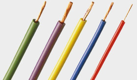 Silicone-switching strand, extremely flexible, halogen free, Cableline, 0.15 mm², 39 x 0.07 mm, red, outer Ø 1.1 mm, 61.7550-100