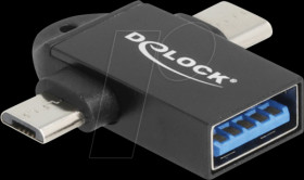 60739 Adapter USB 3.1 C + Micro-B plug &gt; A socket