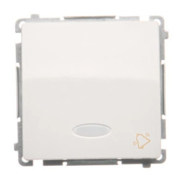 Simon Basic Przycisk /dzwonek/ z podświetleniem, szybkozłącza, biały BMD1L.01/11