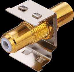 26110395 RCA keystone coupling, metal, white