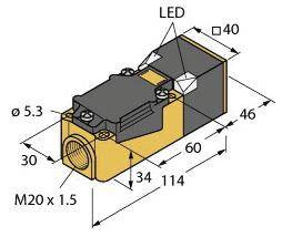 Turck Czujnik indukcyjny nie podtynkowy NI20-CP40-FZ3X2/S100