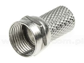 Wtyk F nakręcany na przewód RG6, odlewany