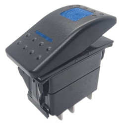 Przełącznik Carling 12/24V Blue Chwilowy (On)-Off-(On) Niebieski