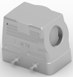 Housing, size HA32, die-cast aluminum, M25, angled, clip locking, IP65, T1319320125-000