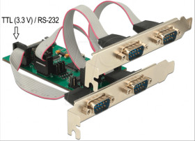 62922 PCI Express card &gt; 2x Serial RS-232 with power supply and TTL